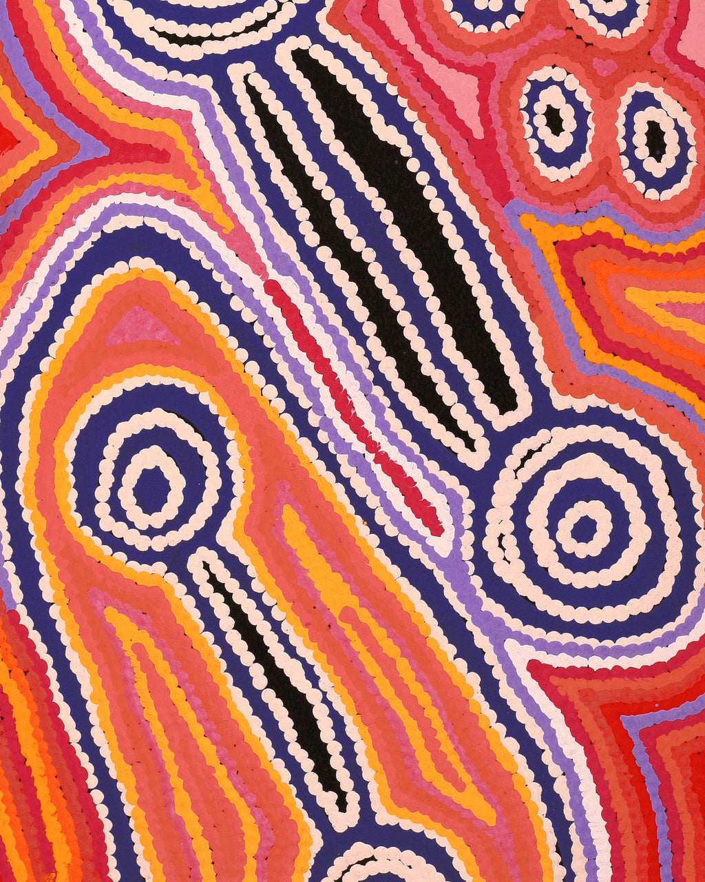 Aboriginal Artwork by Antonia Napangardi Michaels, Lappi Lappi Jukurrpa, 91x30cm