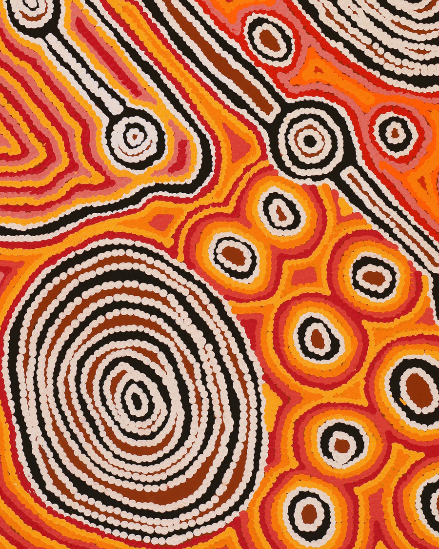 Aboriginal Artwork by Antonia Napangardi Michaels, Lappi Lappi Jukurrpa, 91x46cm