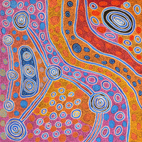 Aboriginal Artwork by Antonia Napangardi Michaels, Lappi Lappi Jukurrpa, 91x91cm