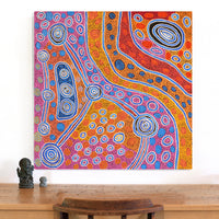 Aboriginal Artwork by Antonia Napangardi Michaels, Lappi Lappi Jukurrpa, 91x91cm