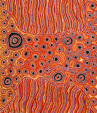 Aboriginal Artwork by Antonia Napangardi Michaels, Lappi Lappi Jukurrpa, 107x91cm