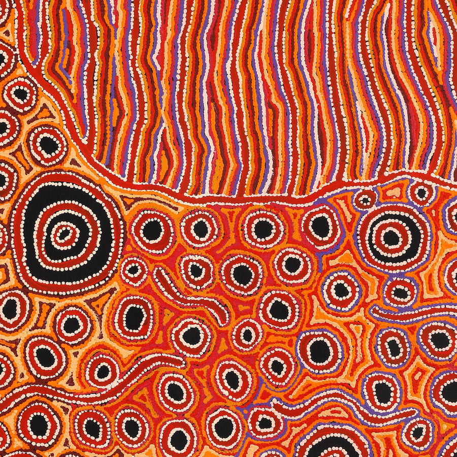Aboriginal Artwork by Antonia Napangardi Michaels, Lappi Lappi Jukurrpa, 107x91cm
