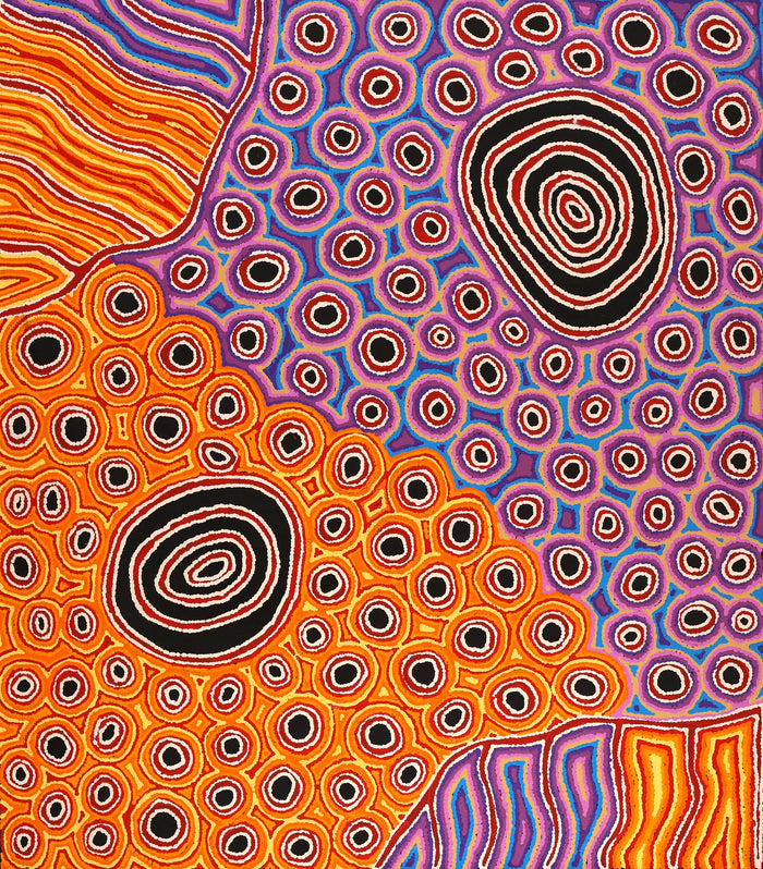 Aboriginal Art by Antonia Napangardi Michaels, Lappi Lappi Jukurrpa, 122x107cm - ART ARK®