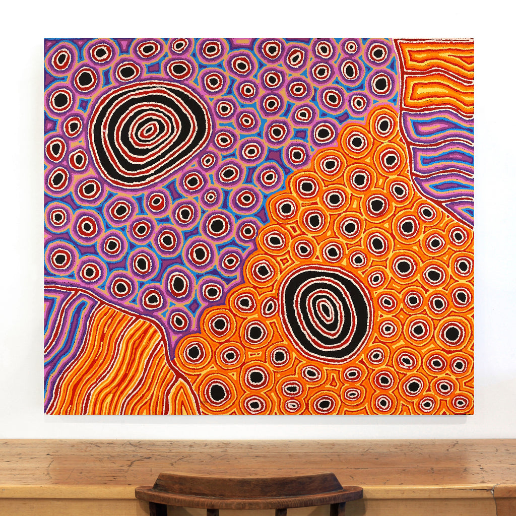 Aboriginal Artwork by Antonia Napangardi Michaels, Lappi Lappi Jukurrpa, 122x107cm