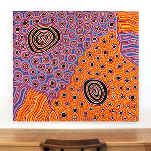 Aboriginal Art by Antonia Napangardi Michaels, Lappi Lappi Jukurrpa, 122x107cm - ART ARK®