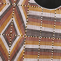 Aboriginal Artwork by Apphia Wurrkidj Aphi Lindjuwanga, Wak Wak, 110X38cm Bark Painting