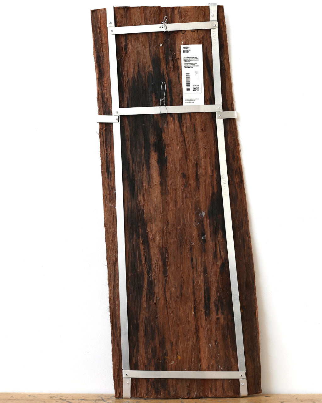 Aboriginal Artwork by Apphia Wurrkidj Aphi Lindjuwanga, Wak Wak, 110X38cm Bark Painting