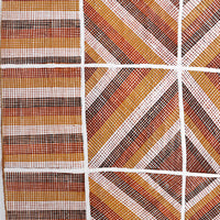 Aboriginal Artwork by Apphia Wurrkidj Aphi Lindjuwanga, Wak Wak, 104x34cm Bark Painting