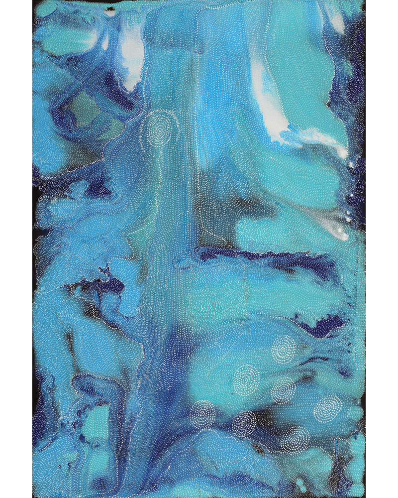 Athena Nangala Granites, Napaljarri-warnu Jukurrpa (Seven Sisters Dreaming), 182x122cm