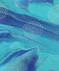Aboriginal Artwork by Athena Nangala Granites, Napaljarri-warnu Jukurrpa (Seven Sisters Dreaming), 183x152cm