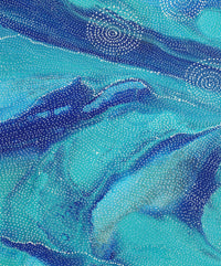 Aboriginal Artwork by Athena Nangala Granites, Napaljarri-warnu Jukurrpa (Seven Sisters Dreaming), 183x152cm