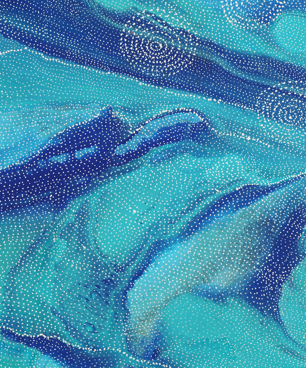 Aboriginal Artwork by Athena Nangala Granites, Napaljarri-warnu Jukurrpa (Seven Sisters Dreaming), 183x152cm