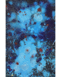 Aboriginal Artwork by Athena Nangala Granites, Napaljarri-warnu Jukurrpa (Seven Sisters Dreaming), 46x30cm
