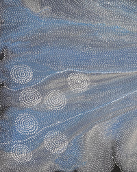 Aboriginal Artwork by Athena Nangala Granites, Napaljarri-warnu Jukurrpa (Seven Sisters Dreaming), 91x61cm