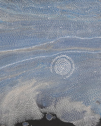 Aboriginal Artwork by Athena Nangala Granites, Napaljarri-warnu Jukurrpa (Seven Sisters Dreaming), 91x61cm