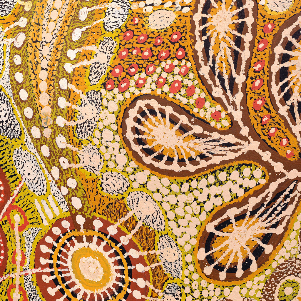 Aboriginal Artwork by Atipalku Intjalki, Tjukurpa Mulayangu - Atipalku’s Story, 120x120cm