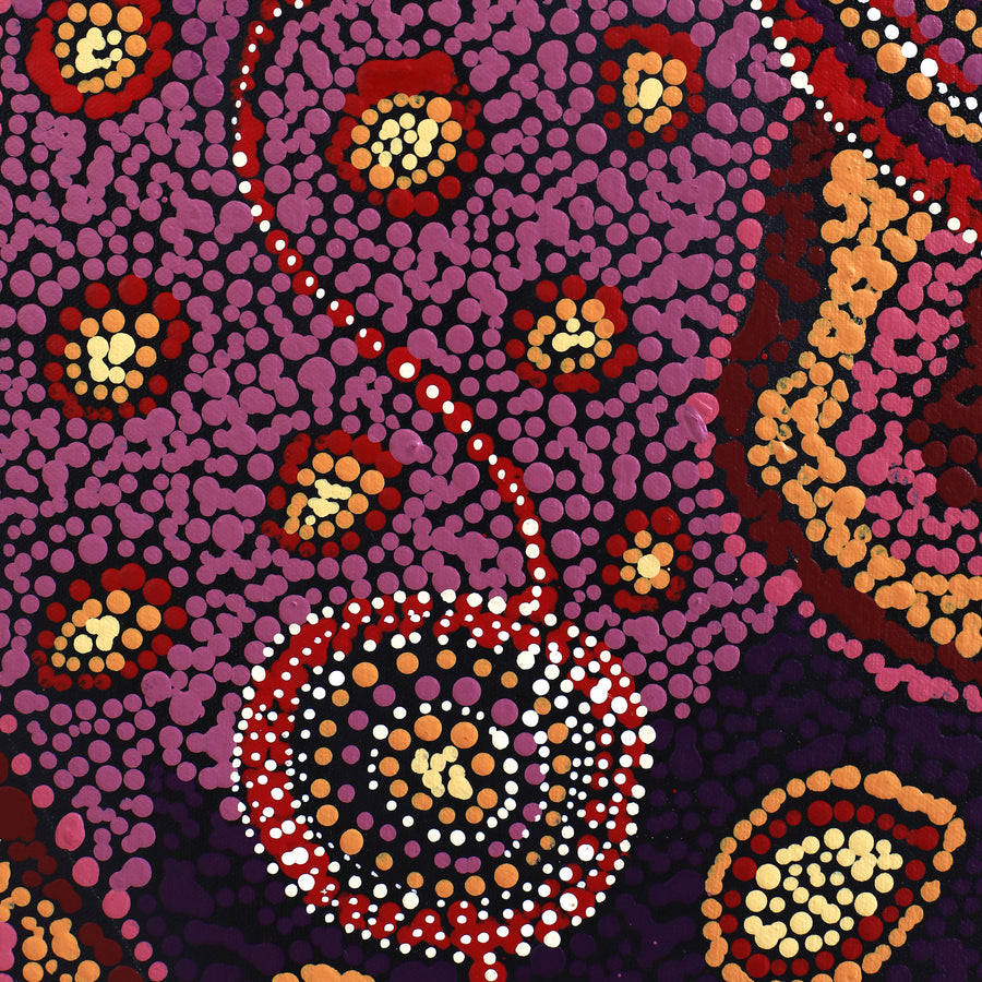 Aboriginal Artwork by Audrey Brumby, Ngura Tjuta Munu Tjukula Tjuta, 101x70cm