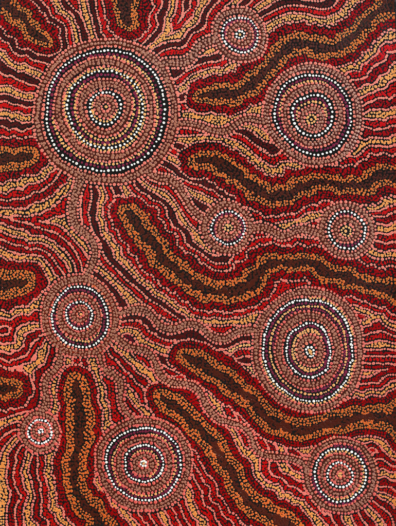 Aboriginal Artwork by Audrey Brumby, Tjukula Tjuta, 101x76cm