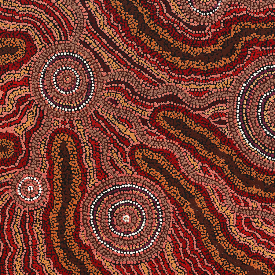 Aboriginal Artwork by Audrey Brumby, Tjukula Tjuta, 101x76cm