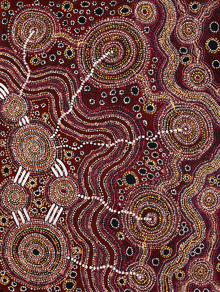 Aboriginal Artwork by Audrey Brumby, Tjukula Tjuta, 101x76cm