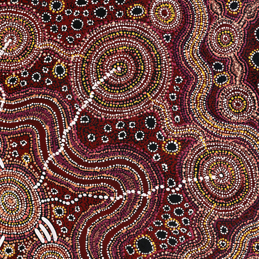 Aboriginal Artwork by Audrey Brumby, Tjukula Tjuta, 101x76cm