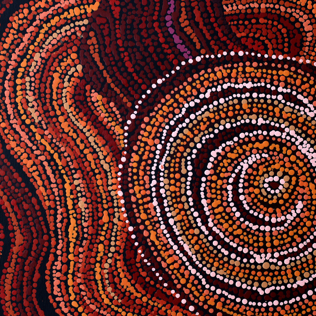 Aboriginal Artwork by Audrey Brumby, Tjukula Tjuta, 121x71cm
