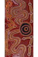 Aboriginal Art by Audrey Brumby, Ngura Tjuta Munu Tjukula Tjuta, 122x61cm - ART ARK®