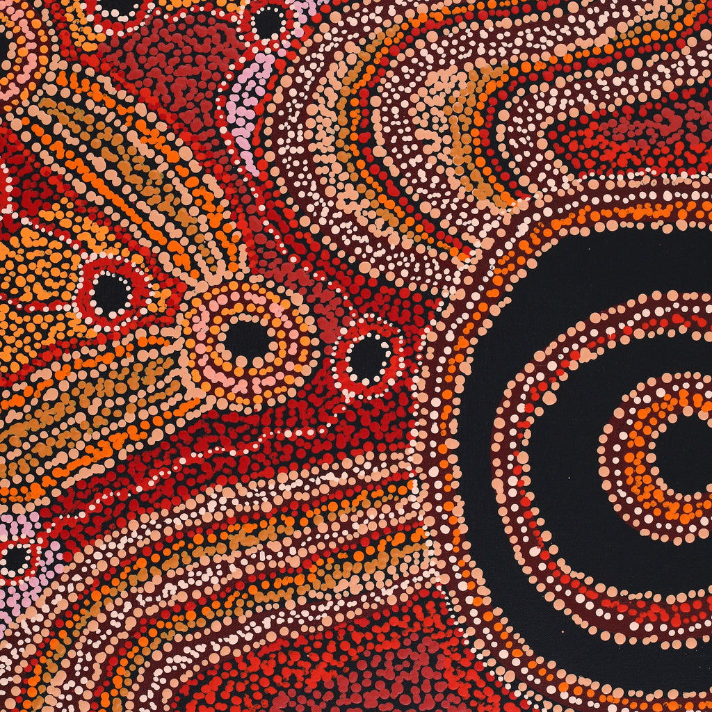 Aboriginal Artwork by Audrey Brumby, Ngura Tjuta Munu Tjukula Tjuta, 122x61cm