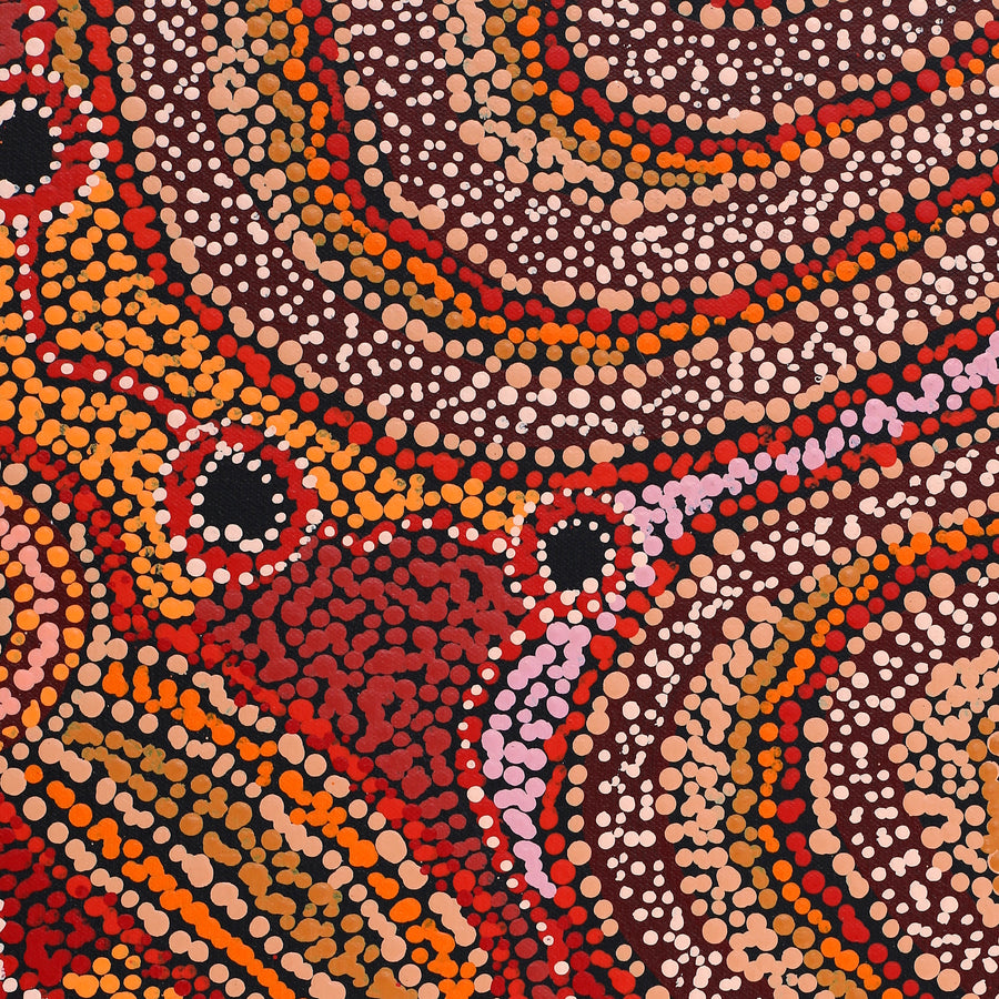 Aboriginal Artwork by Audrey Brumby, Ngura Tjuta Munu Tjukula Tjuta, 122x61cm