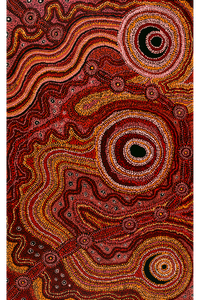 Aboriginal Artwork by Audrey Brumby, Ngura Tjuta Munu Tjukula Tjuta, 122x76cm