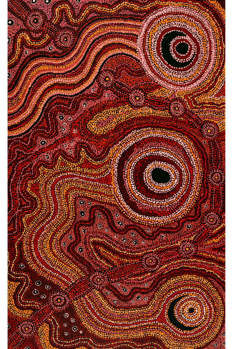 Aboriginal Art by Audrey Brumby, Ngura Tjuta Munu Tjukula Tjuta, 122x76cm - ART ARK®