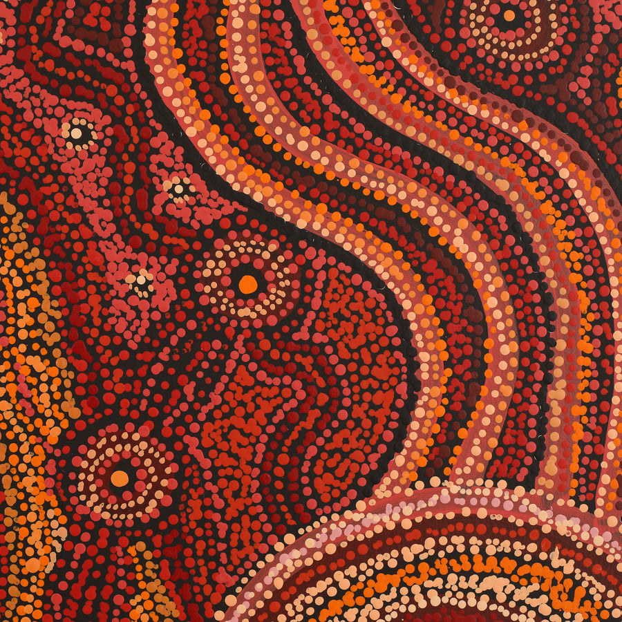 Aboriginal Artwork by Audrey Brumby, Ngura Tjuta Munu Tjukula Tjuta, 122x76cm