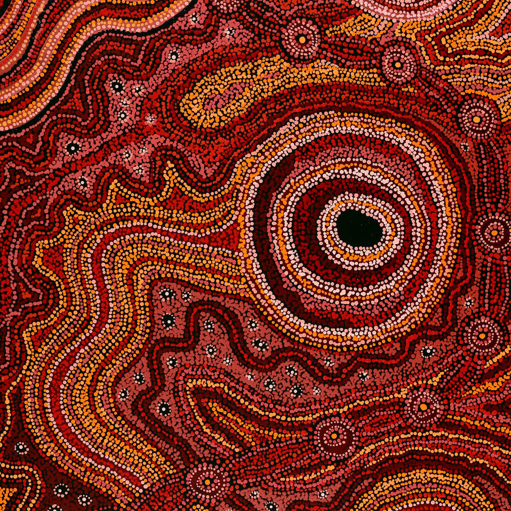 Aboriginal Artwork by Audrey Brumby, Ngura Tjuta Munu Tjukula Tjuta, 122x76cm