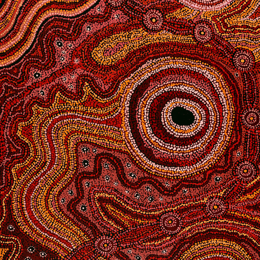 Aboriginal Artwork by Audrey Brumby, Ngura Tjuta Munu Tjukula Tjuta, 122x76cm