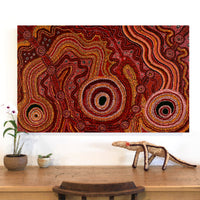 Aboriginal Artwork by Audrey Brumby, Ngura Tjuta Munu Tjukula Tjuta, 122x76cm