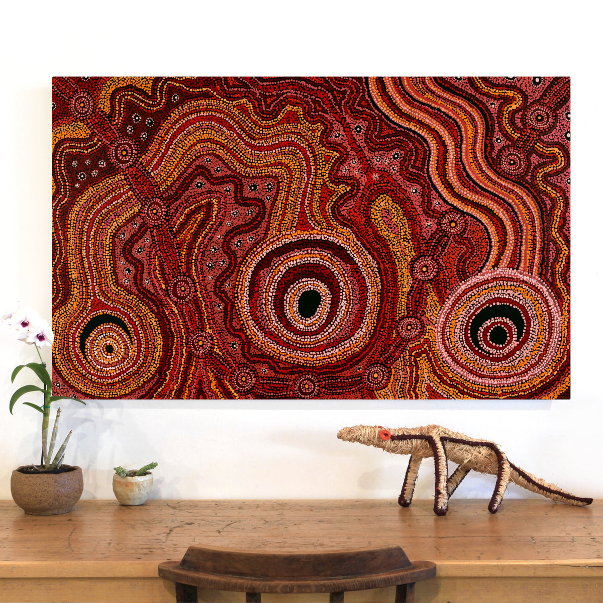 Aboriginal Art by Audrey Brumby, Ngura Tjuta Munu Tjukula Tjuta, 122x76cm - ART ARK®