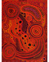 Aboriginal Artwork by Audrey Brumby, Tjukula Tjuta, 122x91cm