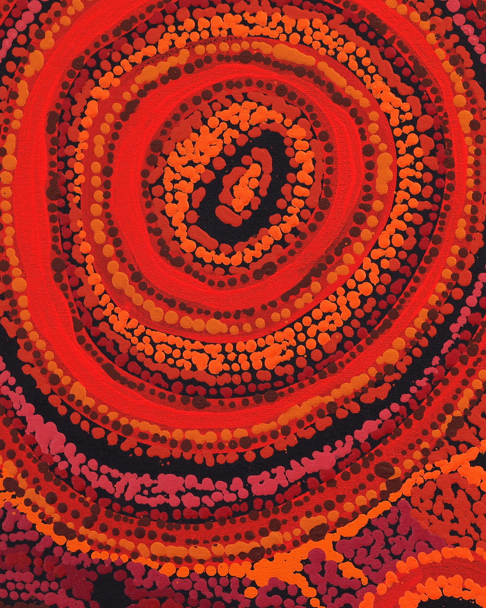 Aboriginal Artwork by Audrey Brumby, Tjukula Tjuta, 122x91cm
