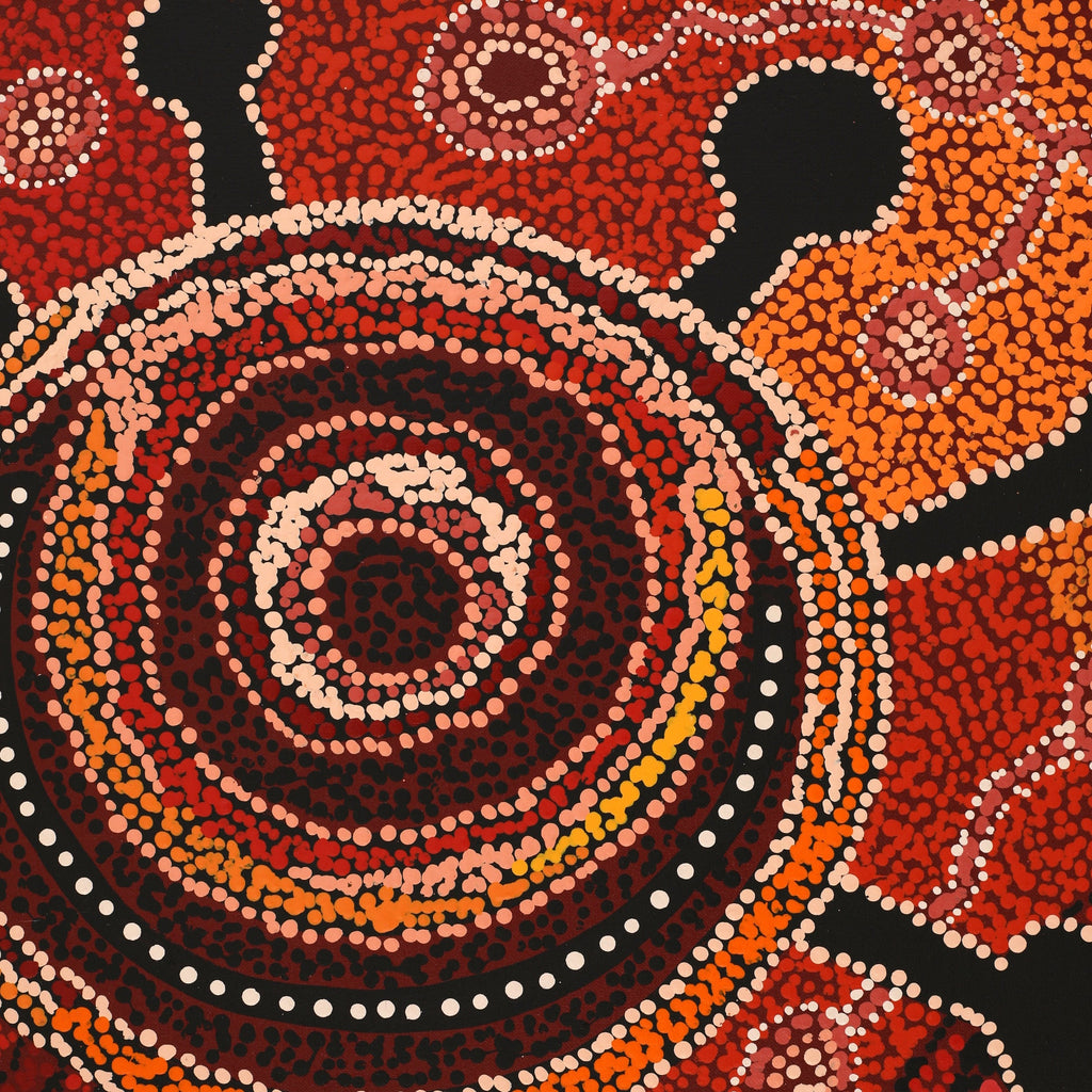 Aboriginal Artwork by Audrey Brumby, Ngura Tjuta Munu Tjukula Tjuta, 151x122cm