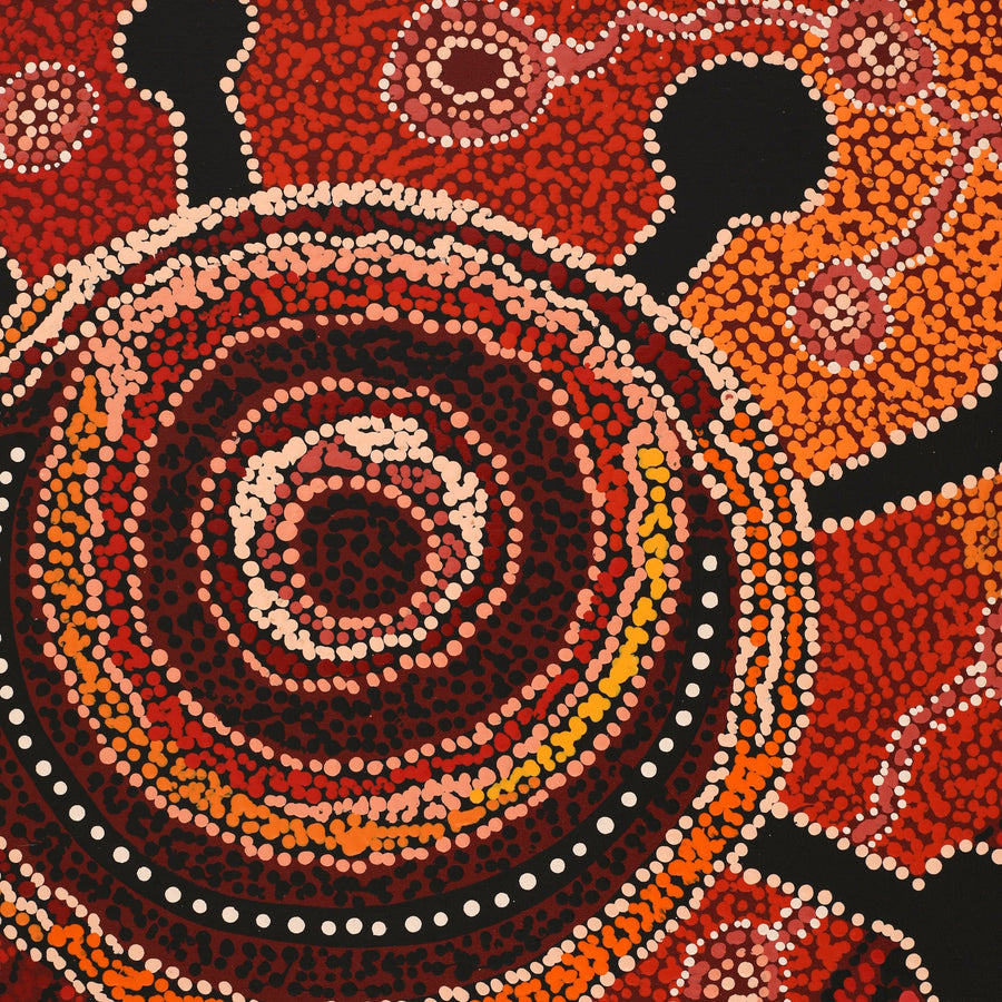 Aboriginal Artwork by Audrey Brumby, Ngura Tjuta Munu Tjukula Tjuta, 151x122cm