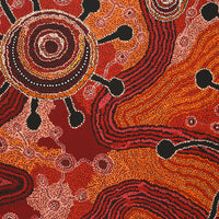 Aboriginal Artwork by Audrey Brumby, Ngura Tjuta Munu Tjukula Tjuta, 151x122cm