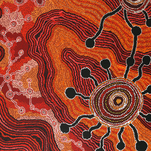 Aboriginal Artwork by Audrey Brumby, Ngura Tjuta Munu Tjukula Tjuta, 151x122cm - ART ARK®