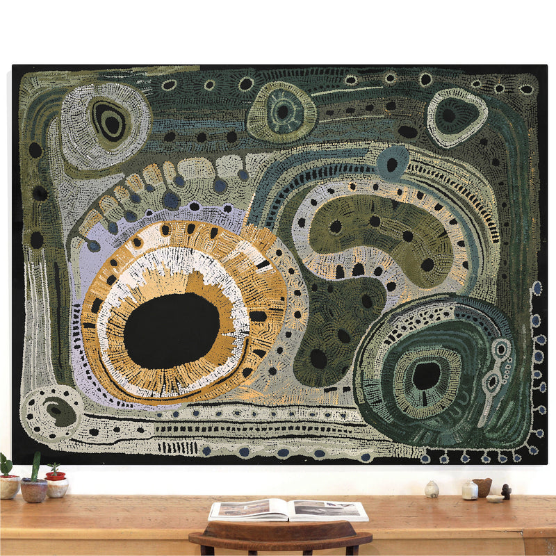 Aboriginal Artwork by Audrey Brumby, Tjukula Tjuta, 182x137cm