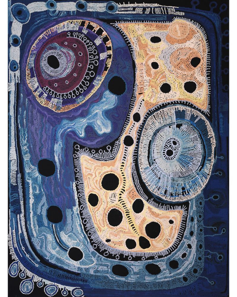 Aboriginal Artwork by Audrey Brumby, Tjukula Tjuta, 182x137cm