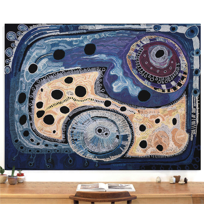 Aboriginal Artwork by Audrey Brumby, Tjukula Tjuta, 182x137cm