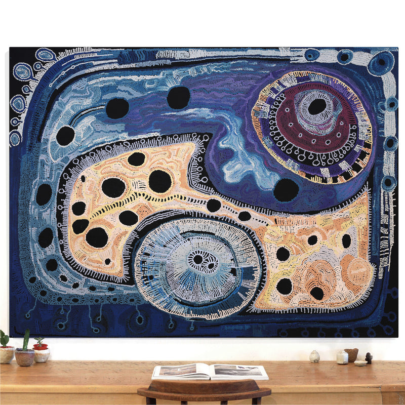 Aboriginal Artwork by Audrey Brumby, Tjukula Tjuta, 182x137cm