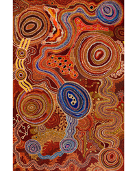 Aboriginal Artwork by Audrey Brumby, Ngura Tjuta Munu Tjukula Tjuta, 220x142cm