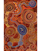 Aboriginal Art by Audrey Brumby, Ngura Tjuta Munu Tjukula Tjuta, 220x142cm - ART ARK®