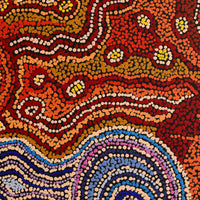 Aboriginal Artwork by Audrey Brumby, Ngura Tjuta Munu Tjukula Tjuta, 220x142cm