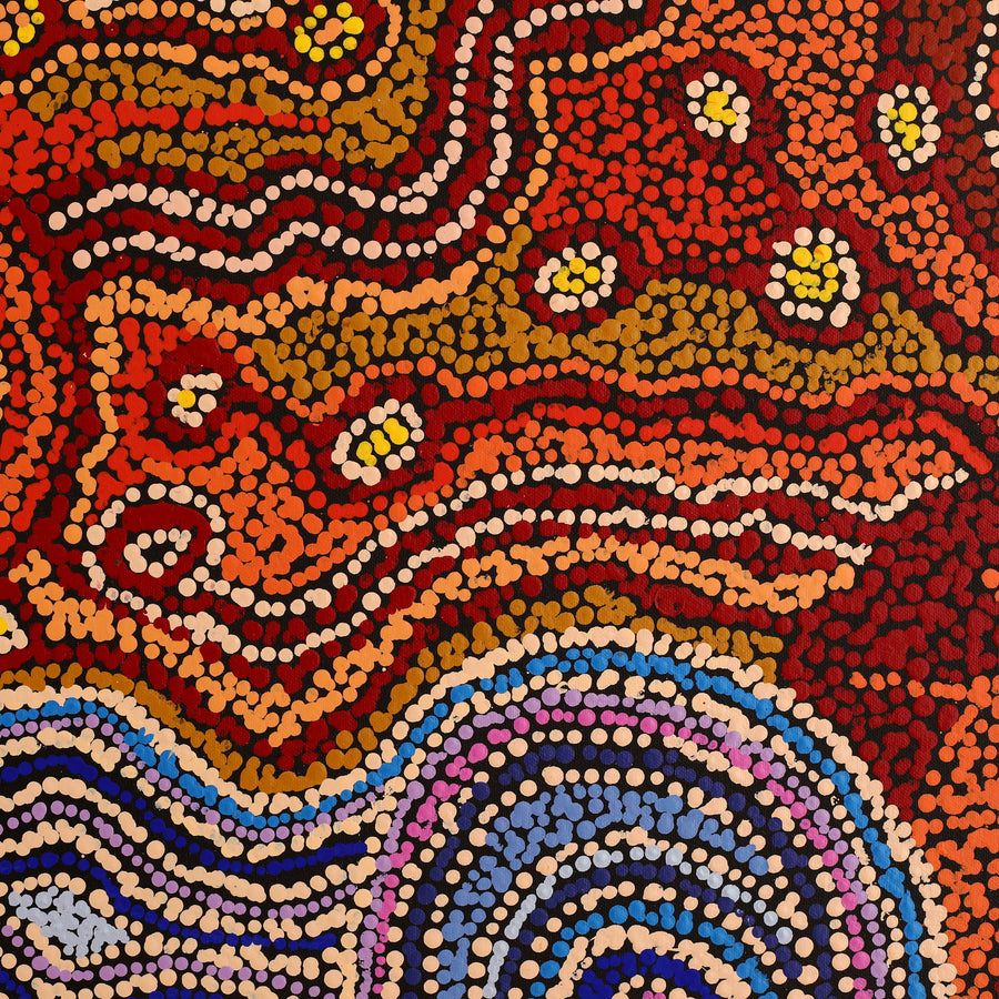 Aboriginal Artwork by Audrey Brumby, Ngura Tjuta Munu Tjukula Tjuta, 220x142cm